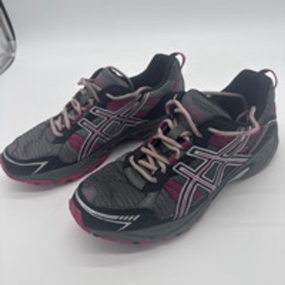 Women's Asics Gel-Venture 6 Running Shoes Size 10 Gray Pink